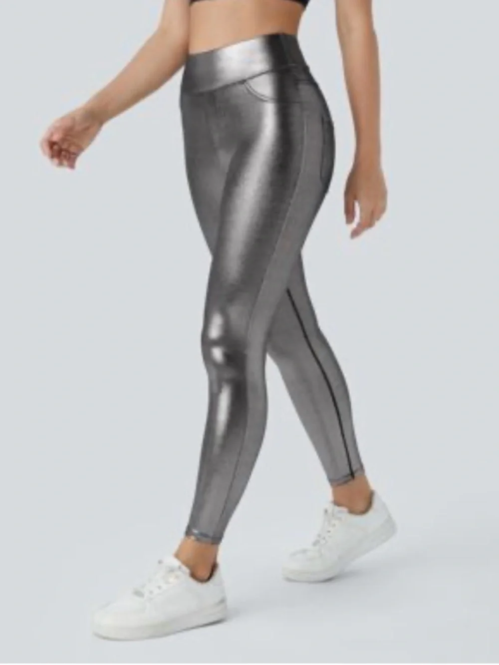 HALARA Metallic Silver Leggings